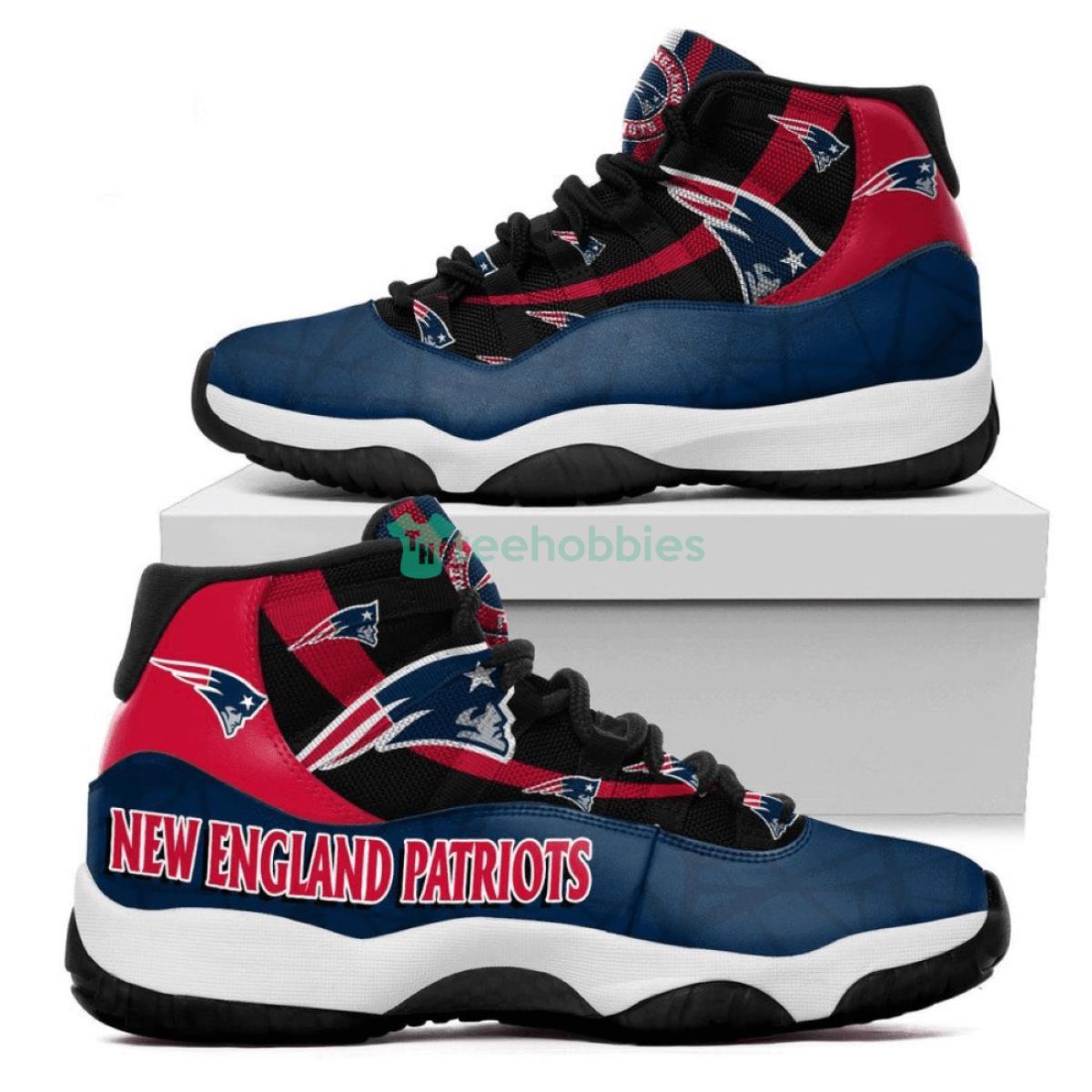 NFL New England Patriots New Impressive Design Air Jordan 11 Shoes Product Photo 1