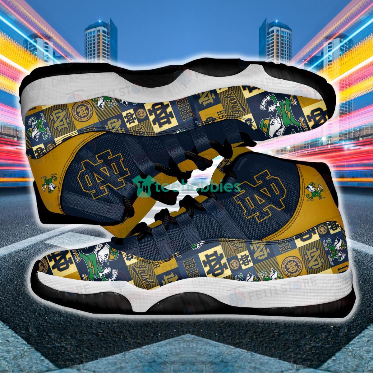 Notre Dame Fighting Irish Logo Pattern Print Impressive Design Air Jordan 11 Shoes Product Photo 2