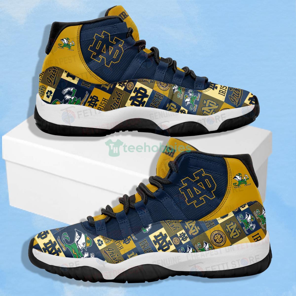 Notre Dame Fighting Irish Logo Pattern Print Impressive Design Air Jordan 11 Shoes Product Photo 1