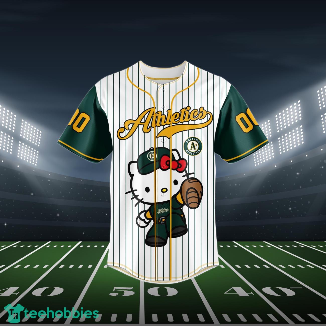 Oakland Athletics Baseball Jersey MLB Hello Kitty Custom Name & Number Product Photo 2