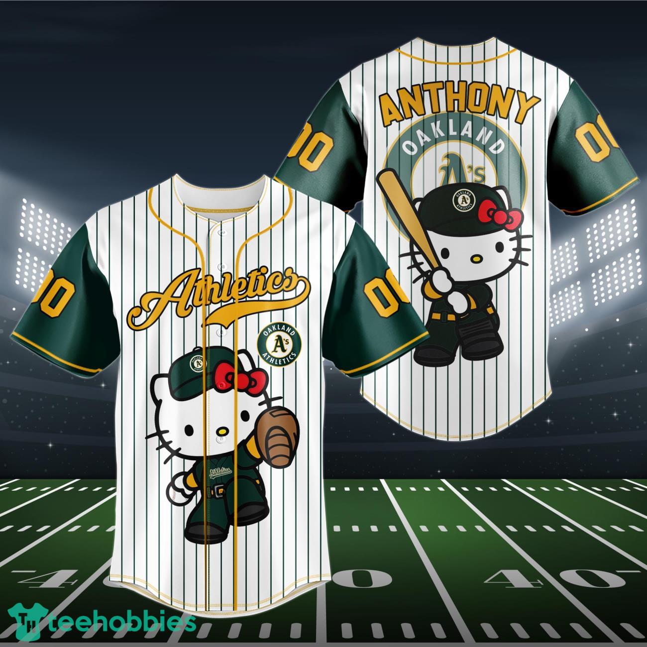 Oakland Athletics Baseball Jersey MLB Hello Kitty Custom Name & Number Product Photo 1