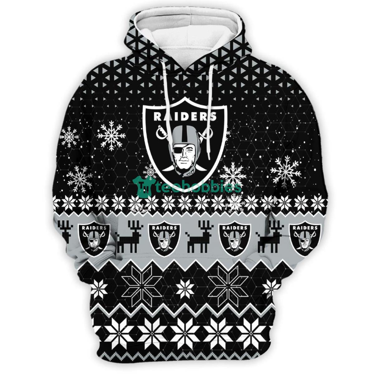 Oakland Raiders Sports 3D Pullover Hoodie Product Photo 2