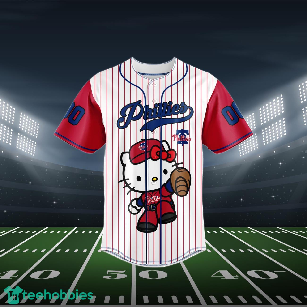 Philadelphia Phillies Baseball Jersey MLB Hello Kitty Custom Name & Number Product Photo 2