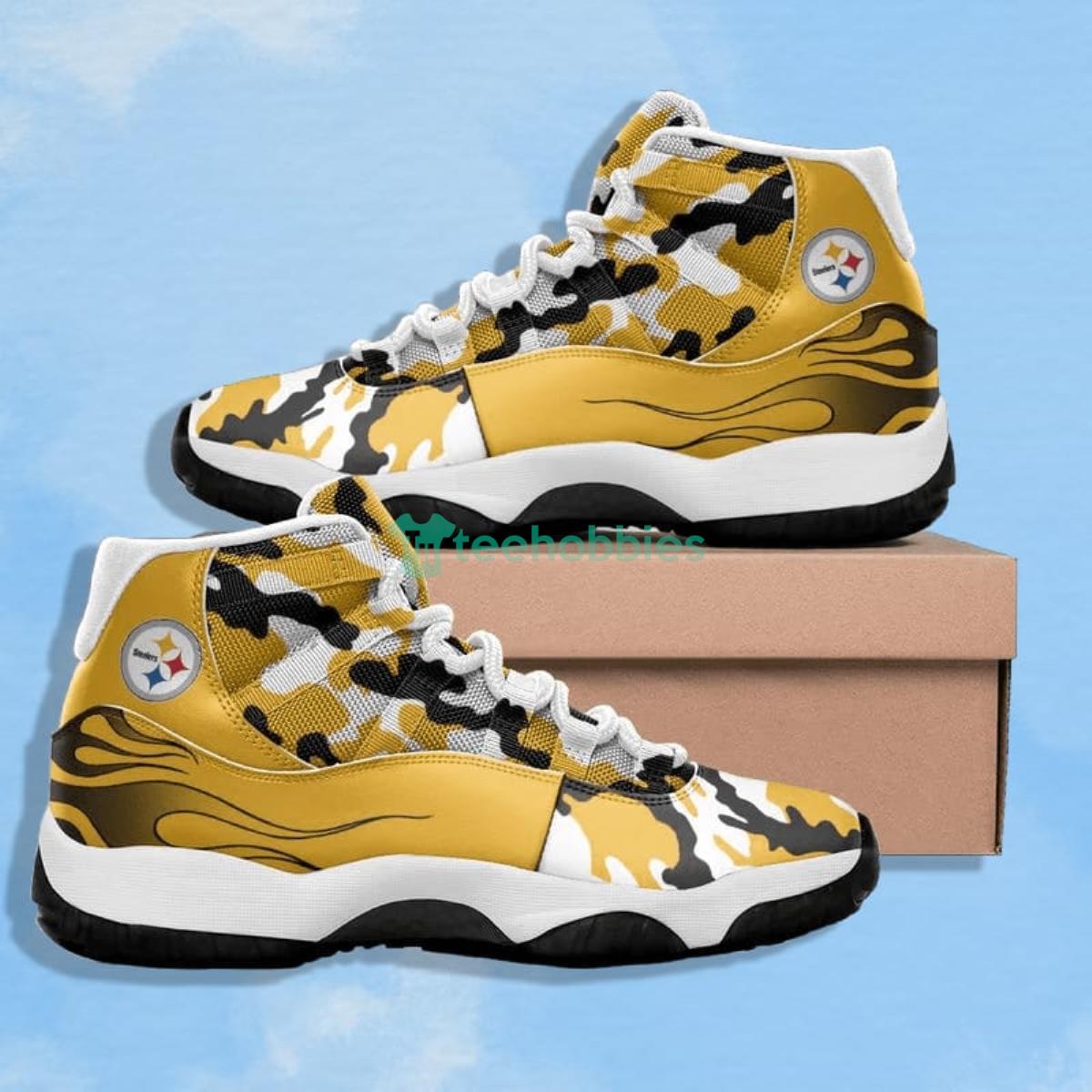 Pittsburgh Steelers Camo Pattern Air Jordan 11 Shoes For Men Women Product Photo 1