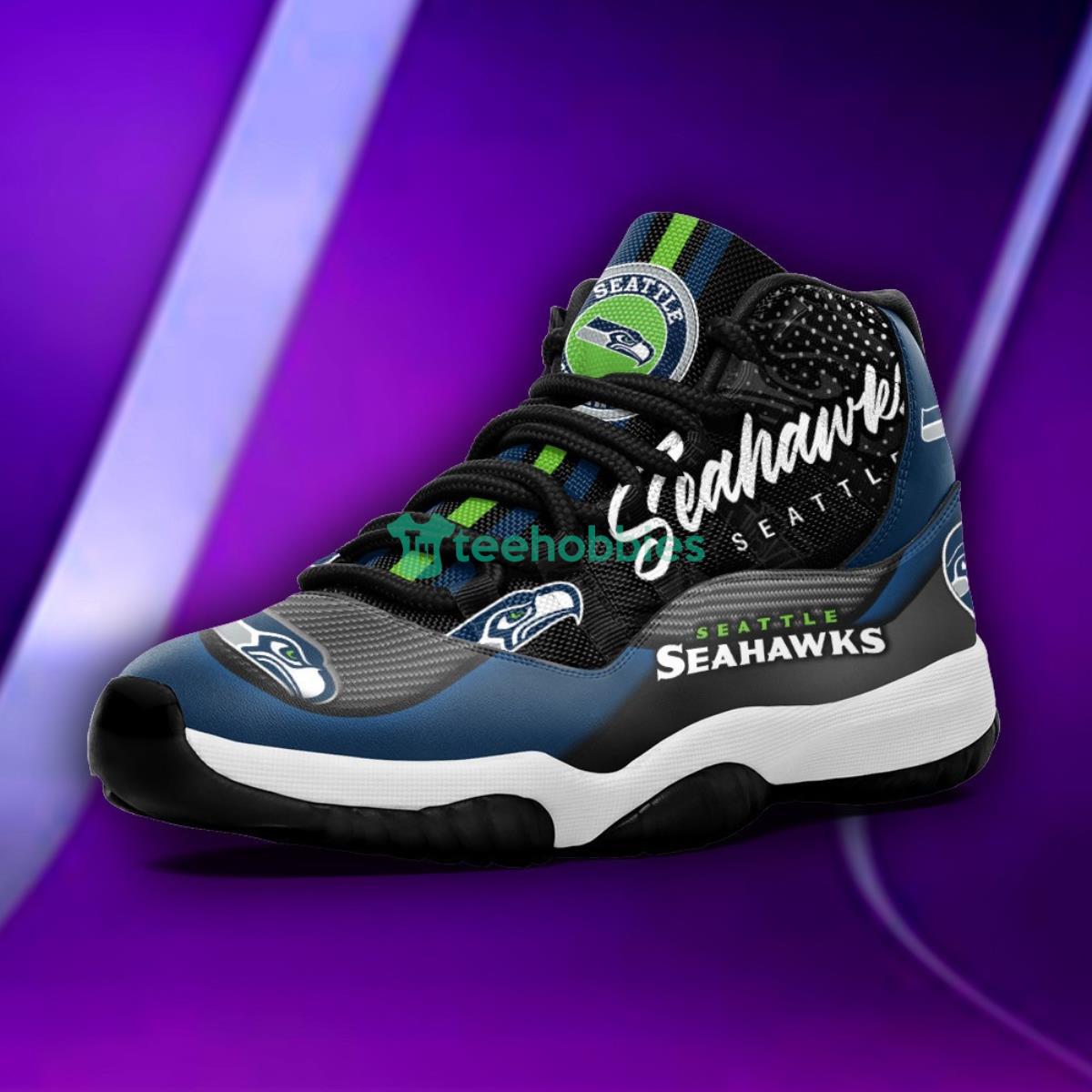 Seattle Seahawks Dots Pattern Impressive Design Air Jordan 11 Shoes Product Photo 2