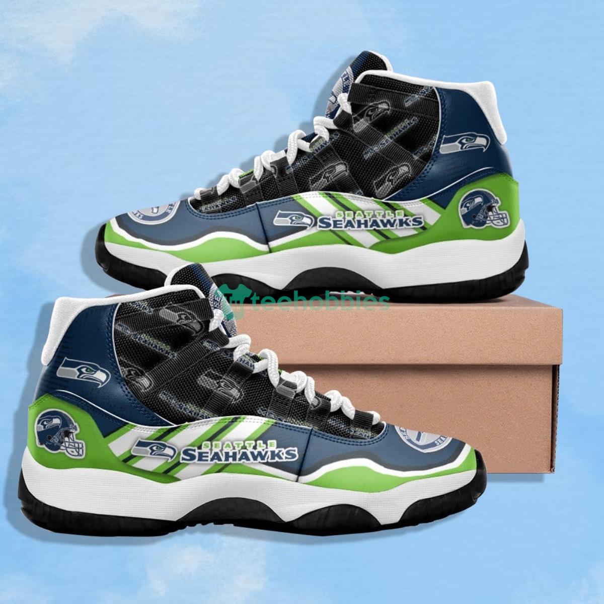 Seattle Seahawks Logo Unique Design Impressive Design Air Jordan 11 Shoes Product Photo 1