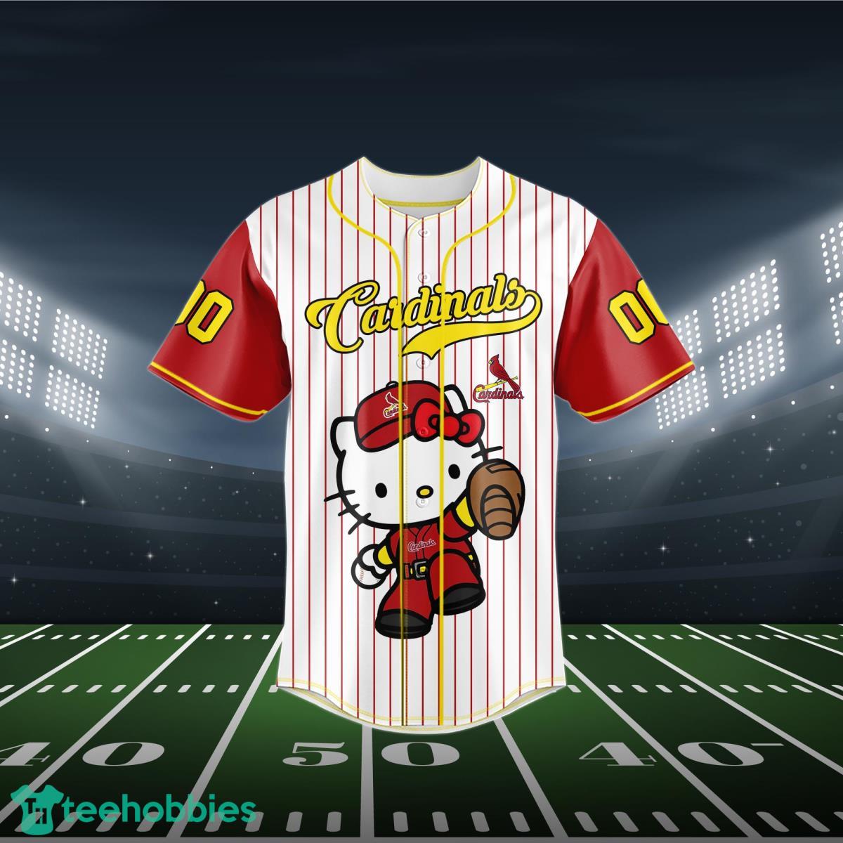 St Louis Cardinals Baseball Jersey MLB Hello Kitty Custom Name & Number Product Photo 2