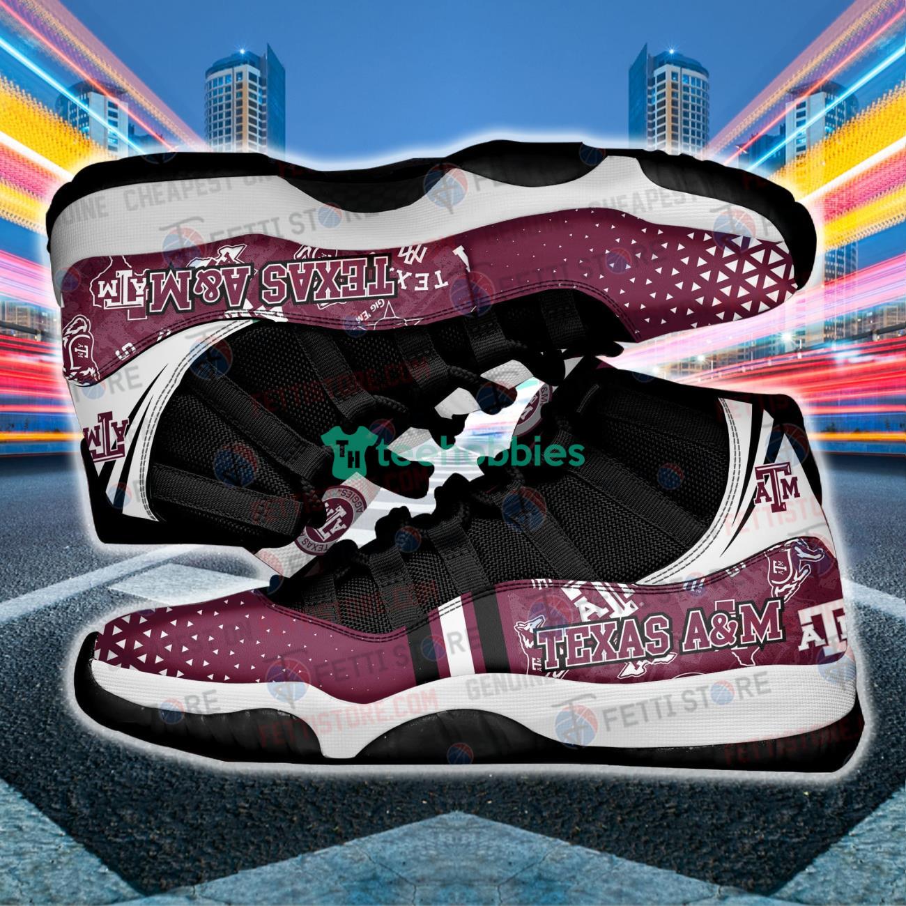 Texas A&M Aggies Cool Pattern Print Impressive Design Air Jordan 11 Shoes Product Photo 2