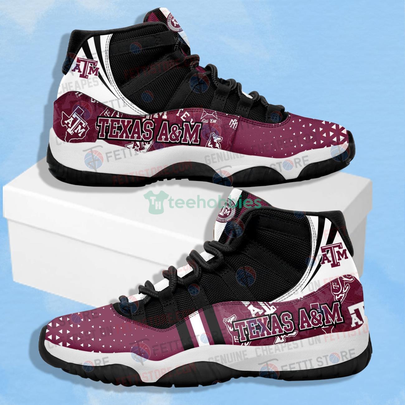 Texas A&M Aggies Cool Pattern Print Impressive Design Air Jordan 11 Shoes Product Photo 1