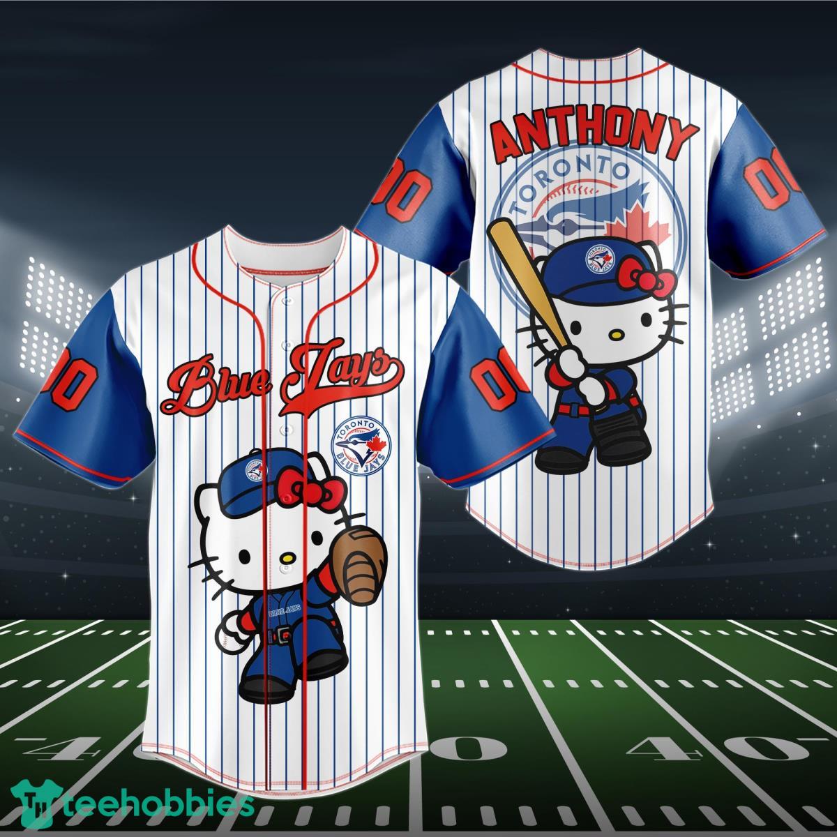 Toronto Blue Jays Baseball Jersey MLB Hello Kitty Custom Name & Number Product Photo 1