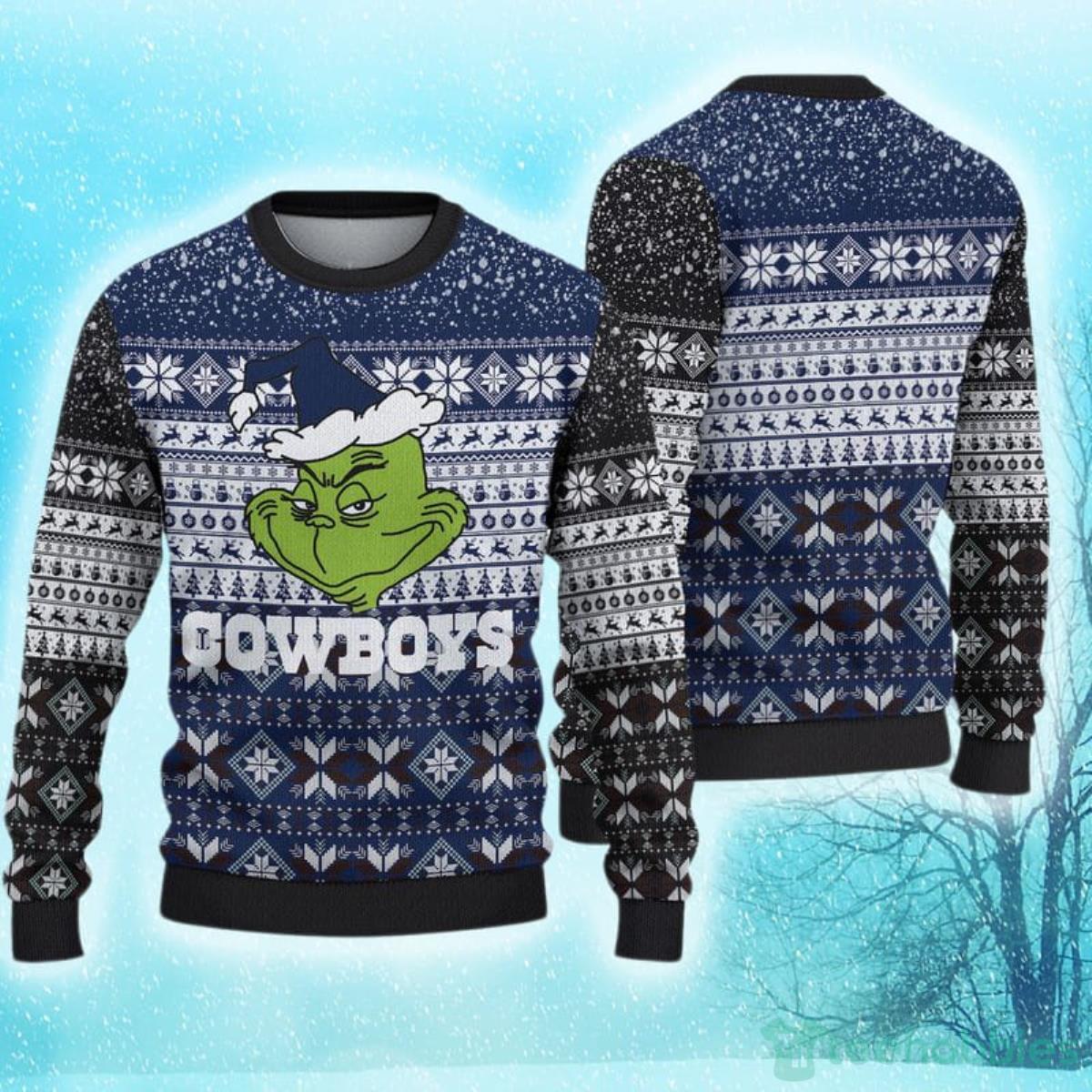 Dallas Cowboys Christmas Grinch Hot Trending Ugly Sweater For Fans Product Photo 1