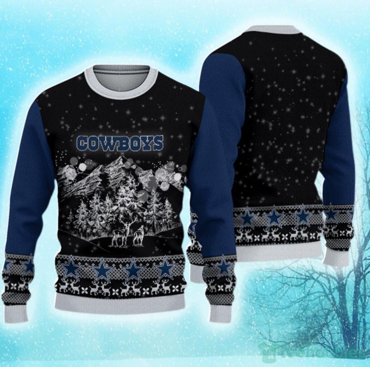 Dallas Cowboys Christmas Mountain Hot Trending Ugly Sweater For Fans Product Photo 1