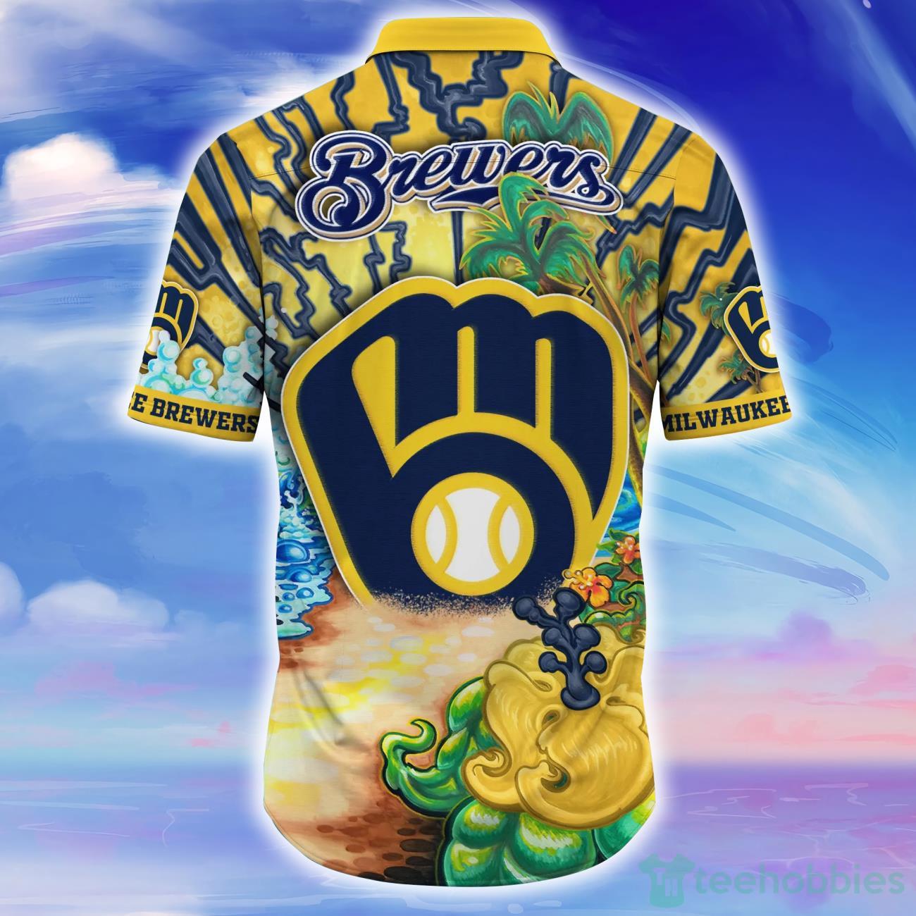 Milwaukee Brewers MLB Flower Hawaiian Shirt For Men Women Best Gift For Fans