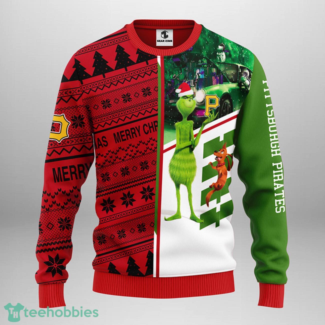 Christmas Gift MLB Pittsburgh Pirates Logo With Funny Grinch Christmas Red  Ugly Sweater – G Fanatics - Freedomdesign