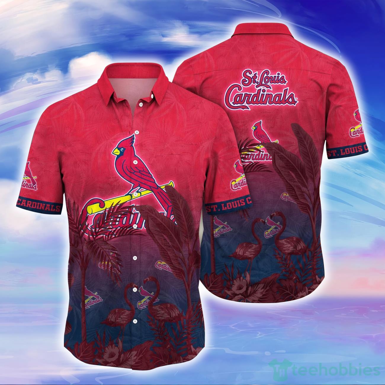 St Louis Cardinals Hawaiian Shirt Tropical Red Flower, Cardinals