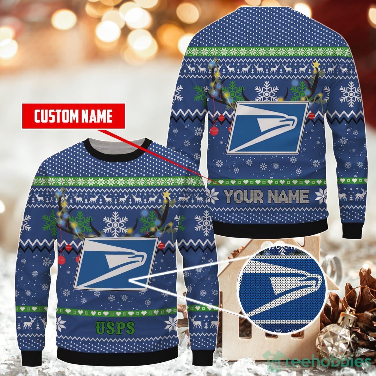 Usps Ugly Christmas Sweater Great Gift Custom Name For Men Women - usps Ugly Sweater HTVQ6684 Usps Ugly Christmas Sweater Great Gift Custom Name For Men Women - usps Ugly Sweater HTVQ6684