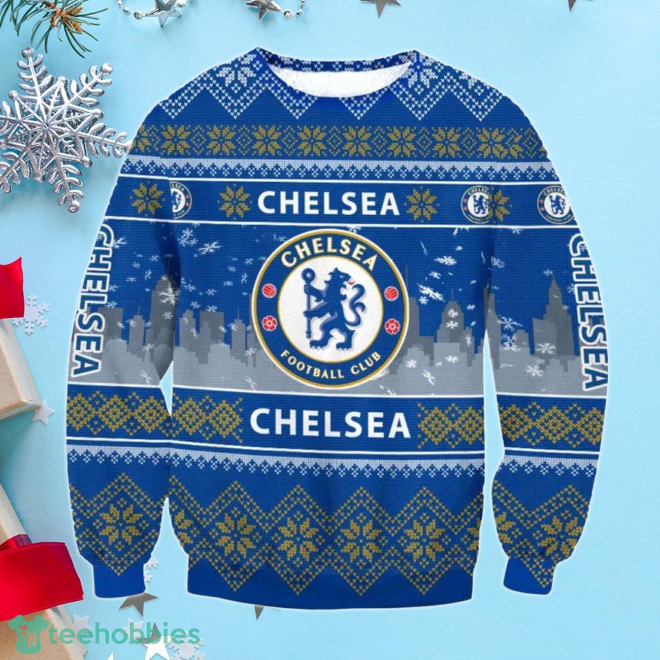 Chelsea fc store ugly christmas sweater