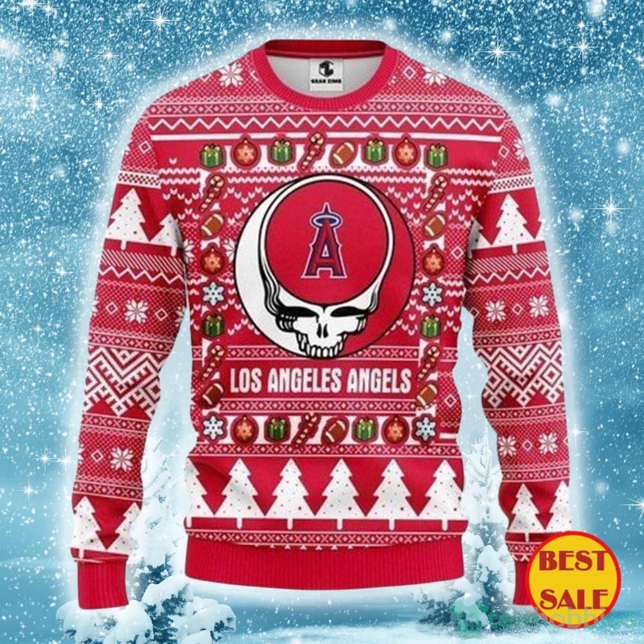 MLB Los Angeles Angels Ugly Christmas Sweater The Intelligence Of The Skull Product Photo 1