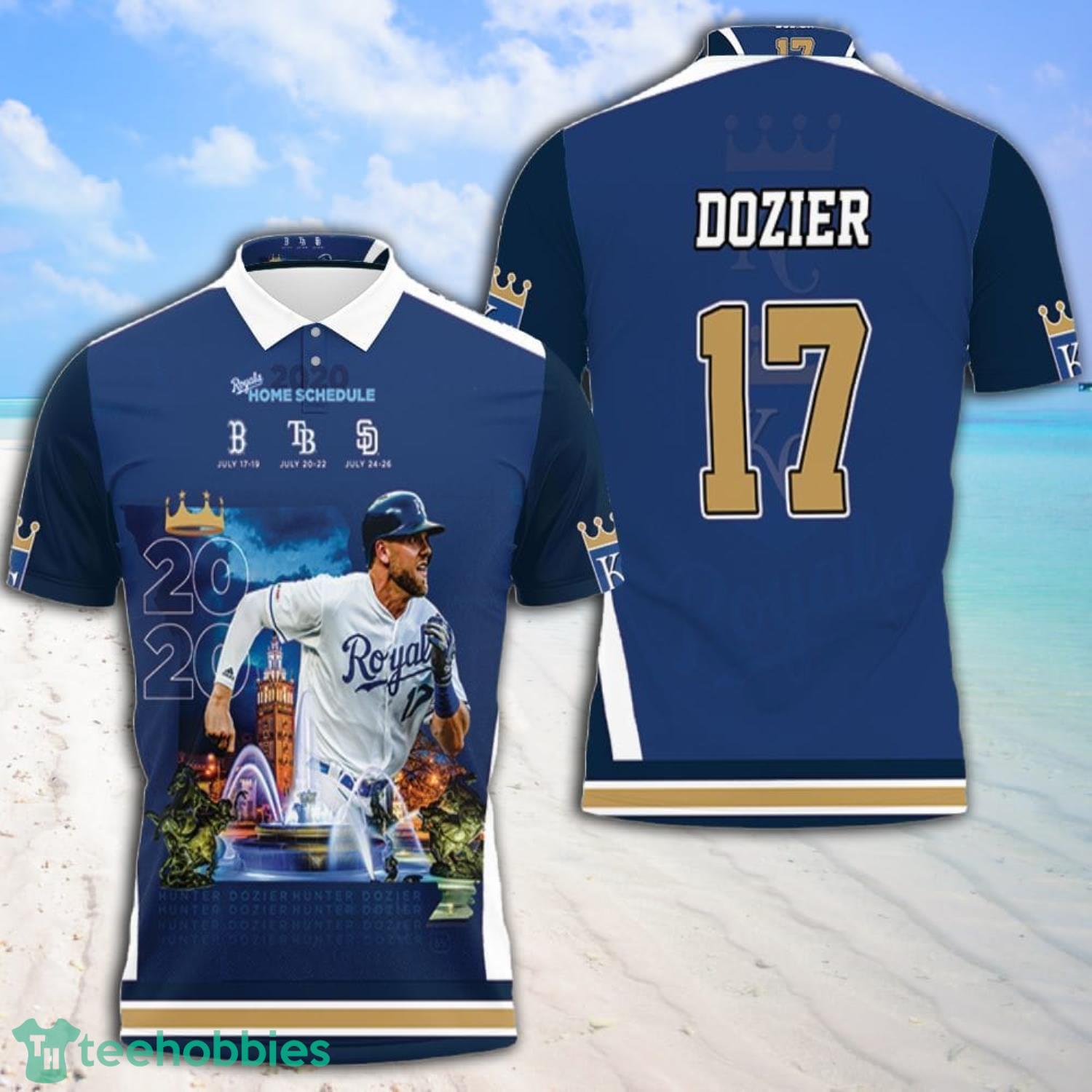 17 Hunter Dozier Kansas City Royals 2021 All Over Print 3D Polo Shirt Product Photo 1