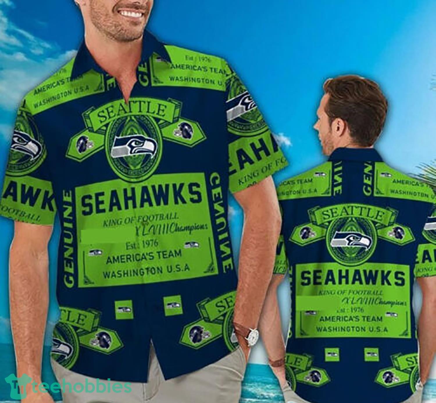 2022 Seattle Seahawks Football Team Hawaiian Shirt And Short Set Product Photo 3