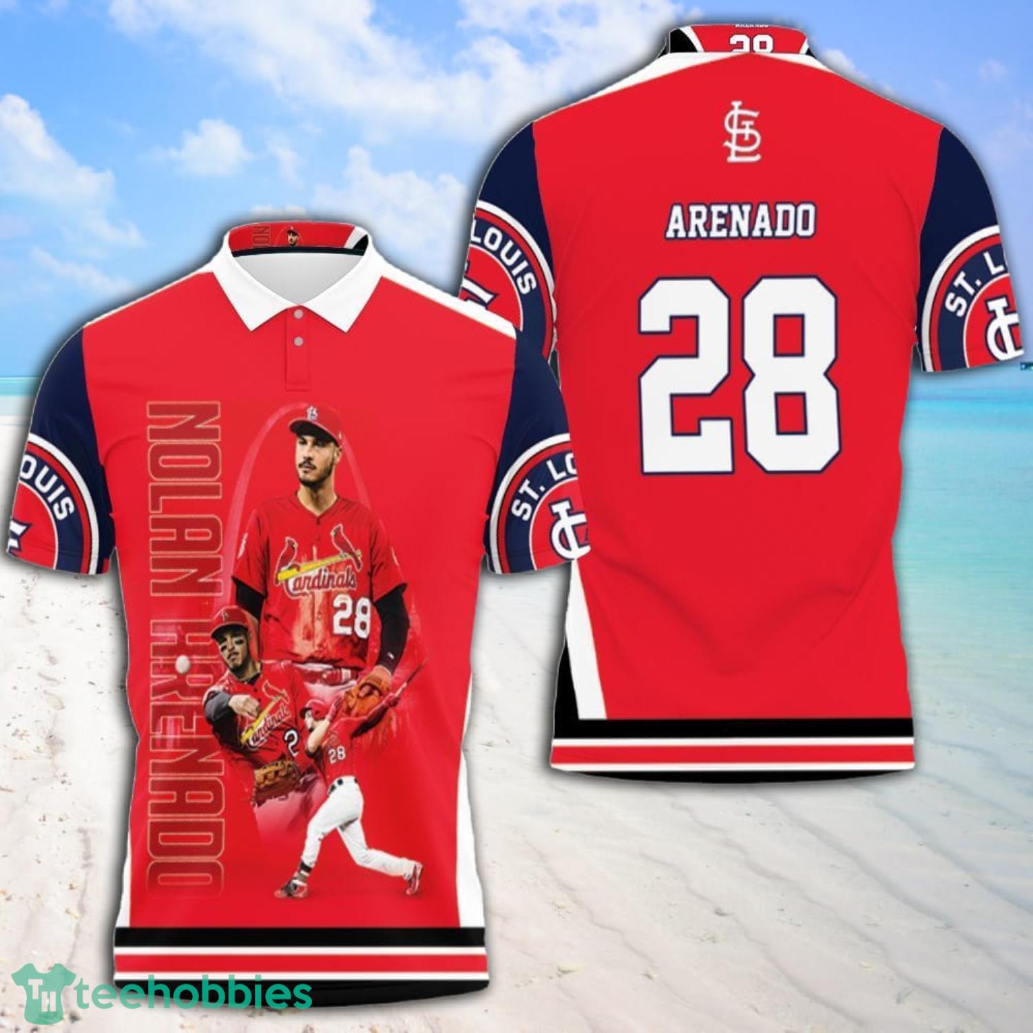 28 Arenado St Louis Cardinals All Over Print Polo Shirt Product Photo 1