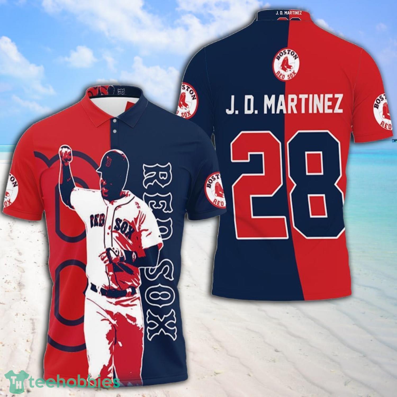 28 J D Martinez Boston Red Sox All Over Print Polo Shirt Product Photo 1