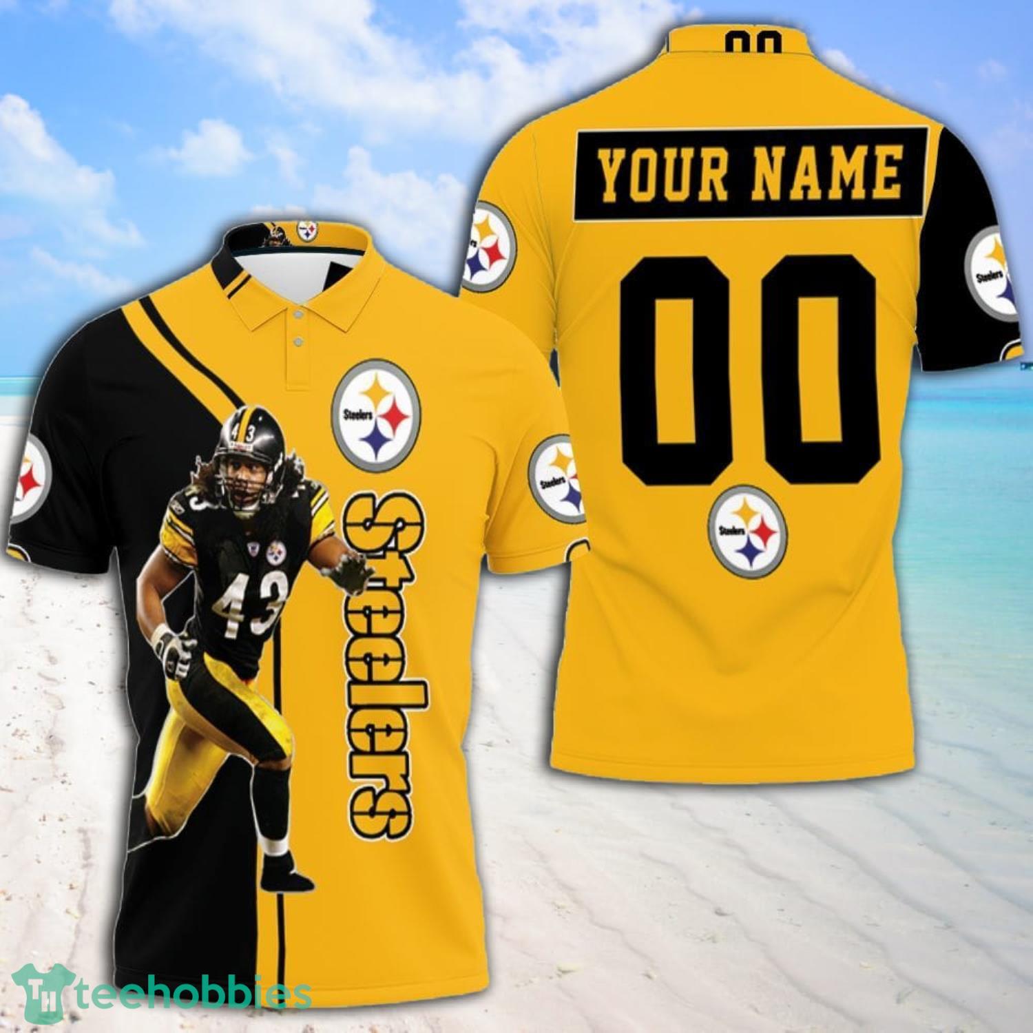 43 Troy Polamalu Pittsburgh Steelers Player 2020 Nfl Season Custom Name And Number Polo Shirt Product Photo 1