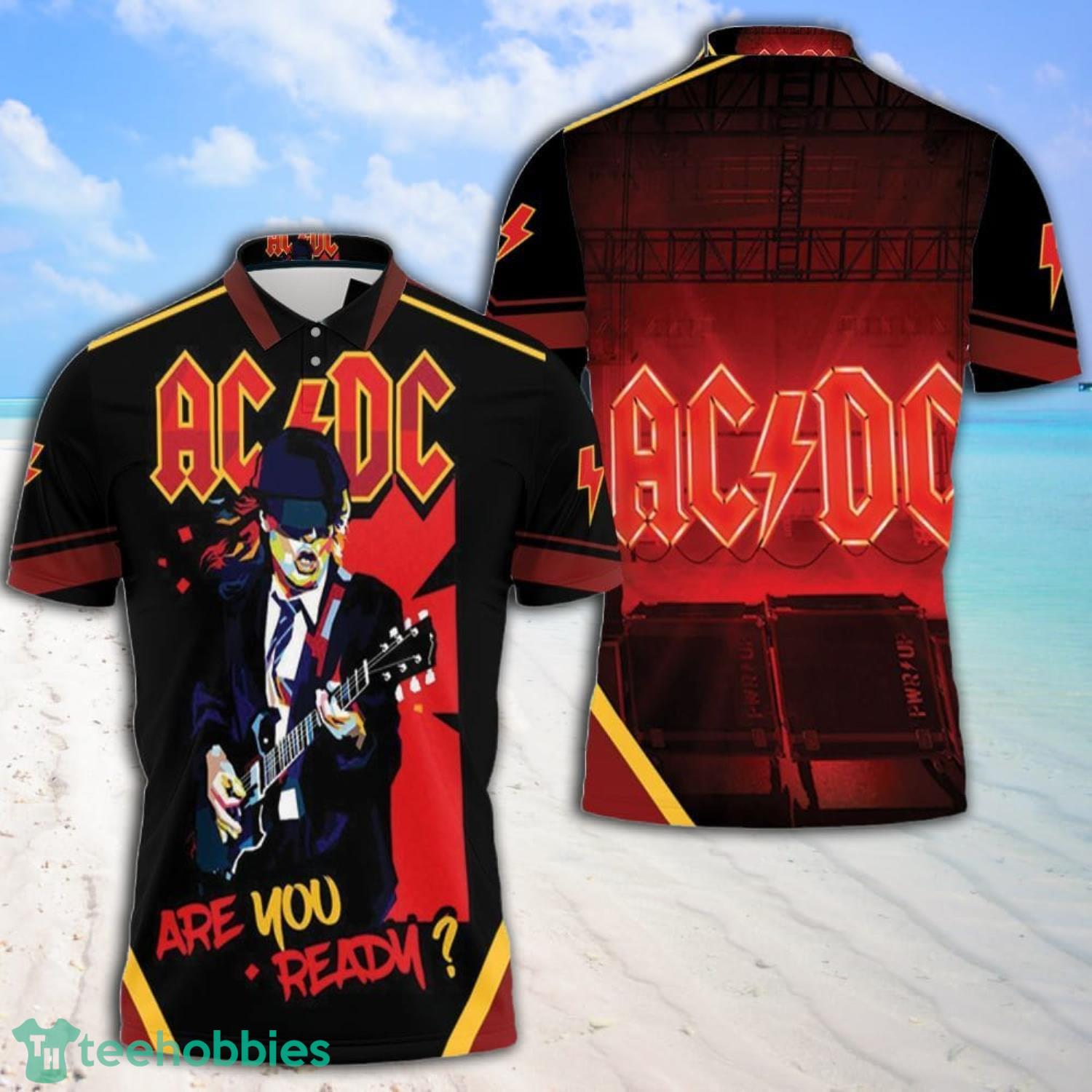 Acdc Angus Young Are You Ready Popart All Over Print 3D Polo Shirt Product Photo 1