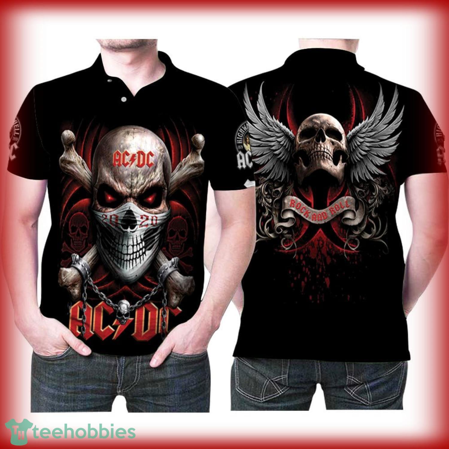 Acdc Legend Rock Band 2020 Skull Wings All Over Print 3D Polo Shirt Product Photo 1