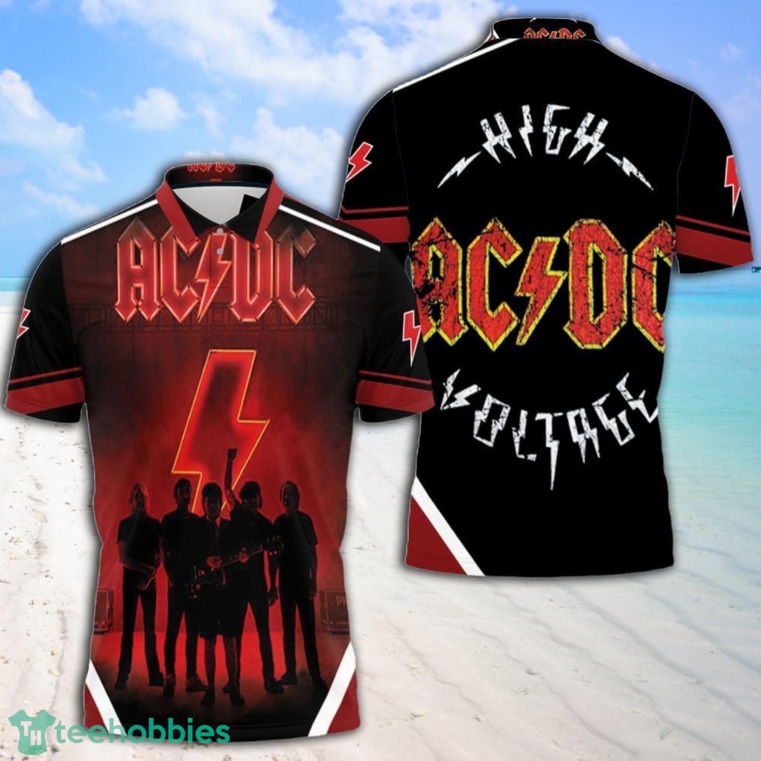Acdc Pwr Up On Stage Red And Black All Over Print Polo Shirt Product Photo 1