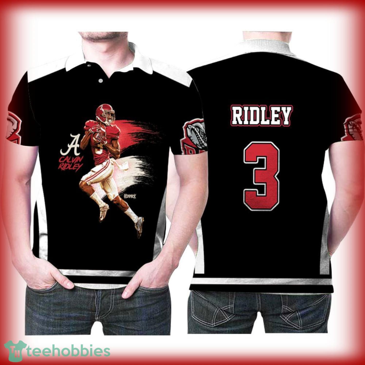 Alabama Crimson Tide Calvin Ridley 3 Great Player Football All Over Print 3D Polo Shirt Product Photo 1