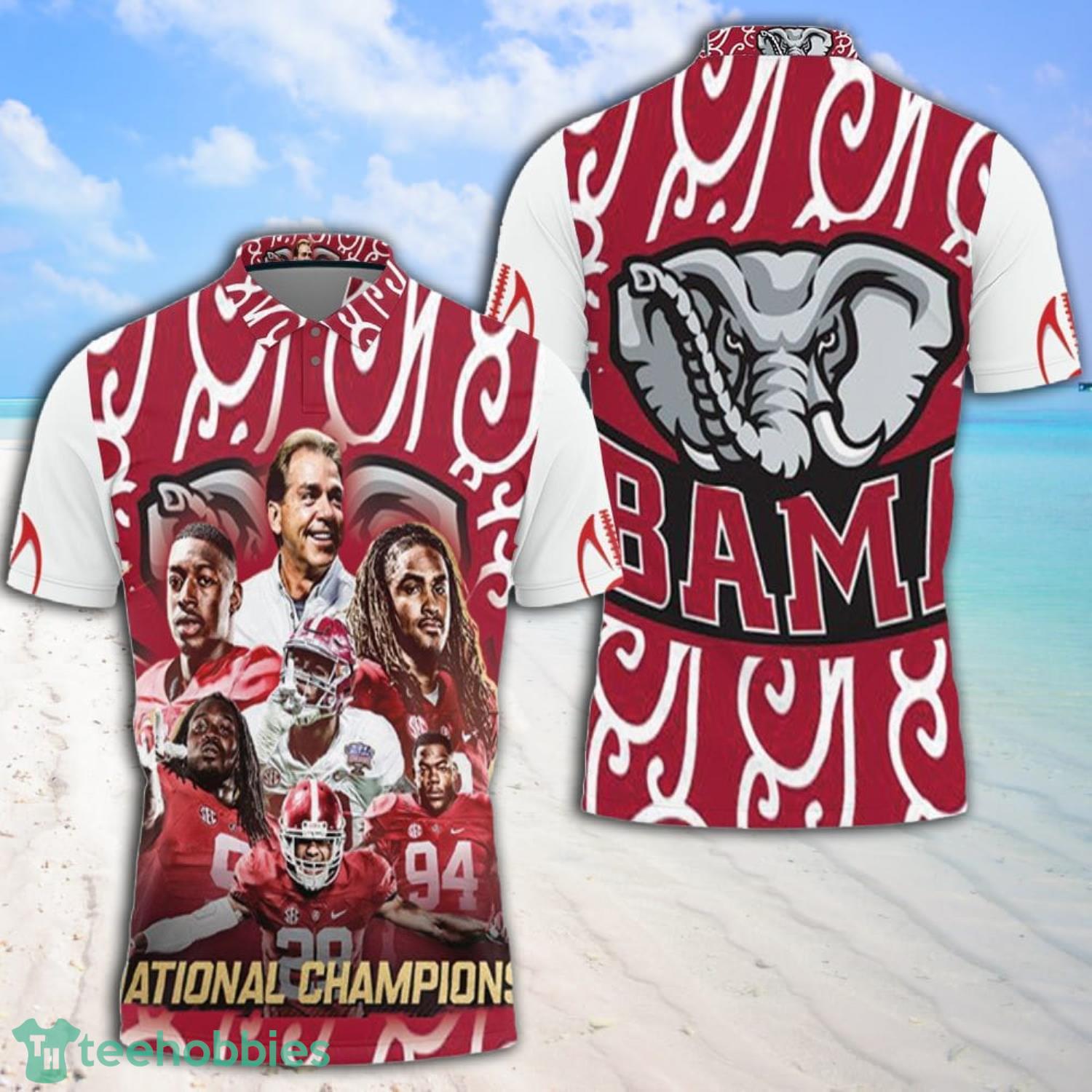 Alabama Crimson Tide National Champions All Over Print 3D Polo Shirt Product Photo 1
