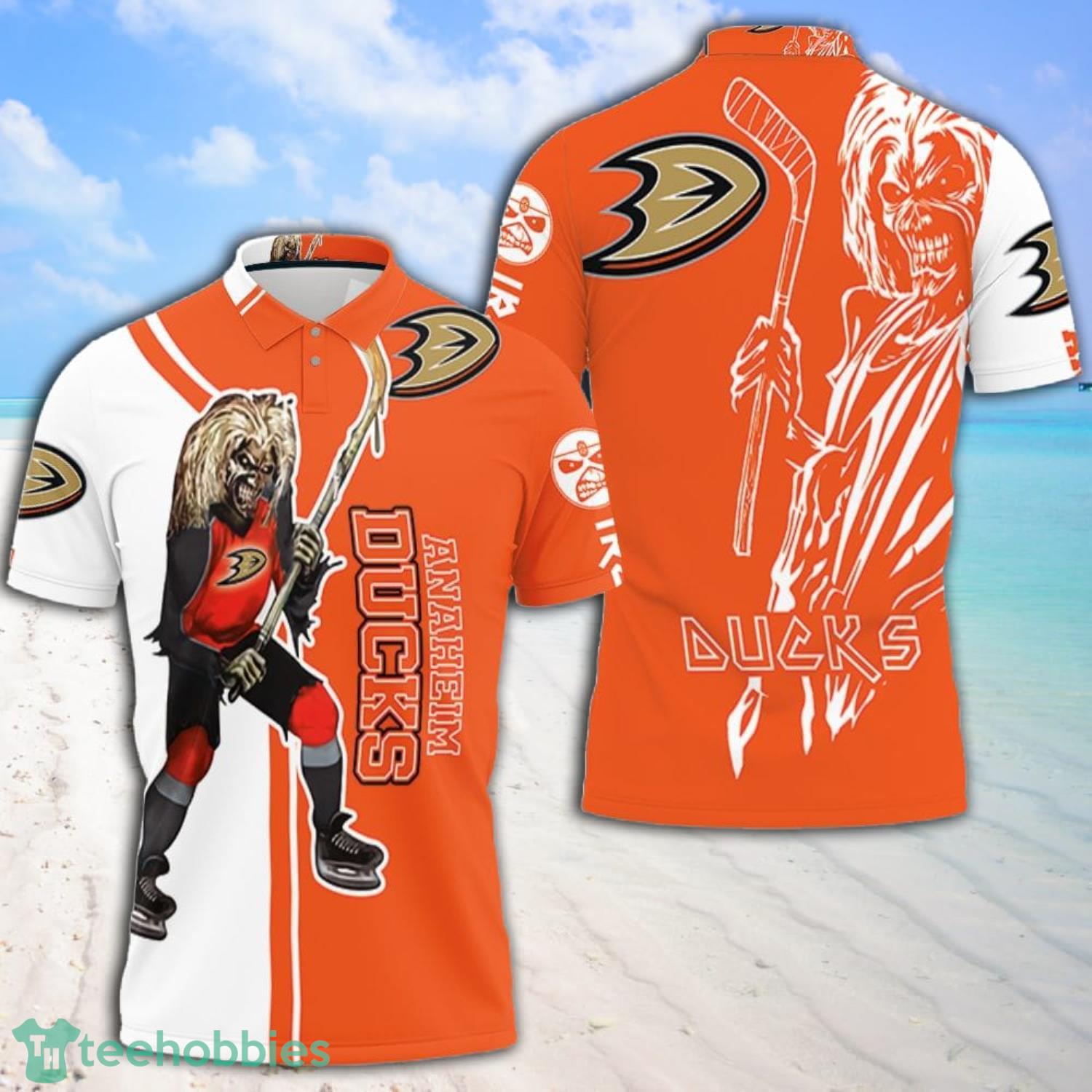 Anaheim Ducks And Zombie All Over Print 3D Polo Shirt Product Photo 1