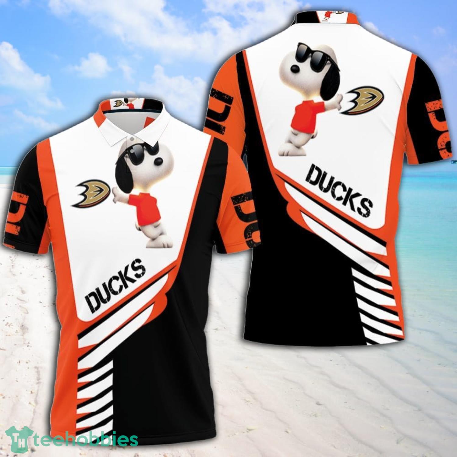 Anaheim Ducks Snoopy All Over Print 3D Polo Shirt Product Photo 1