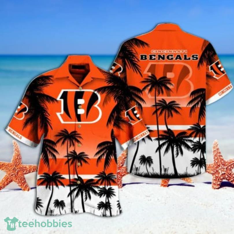 Bengals Summer Tropical  Paml Trees Combo Hawaiian Shirt And Short Product Photo 3