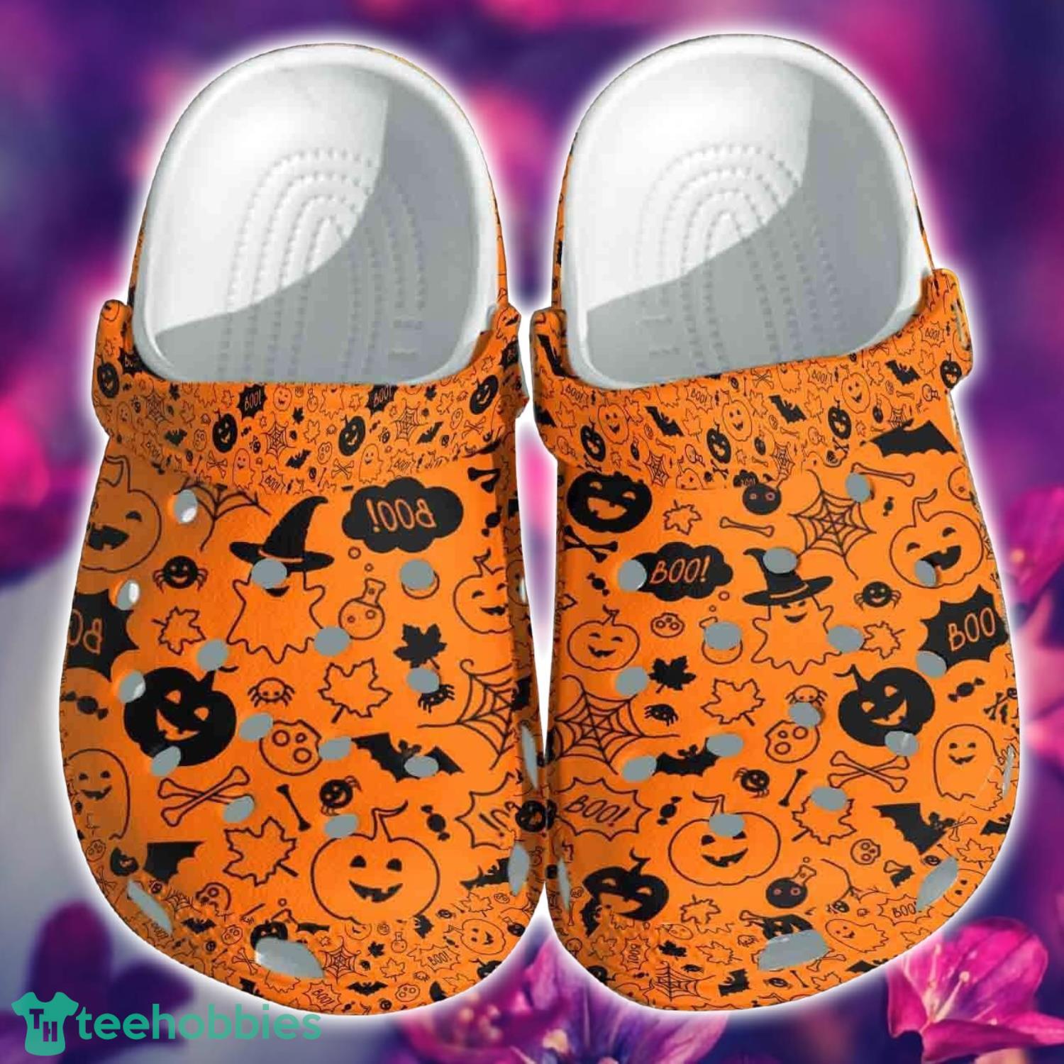 Boo Boo Pumpkins Spider Witch Magic Pattern Halloween Clog Shoes Product Photo 1