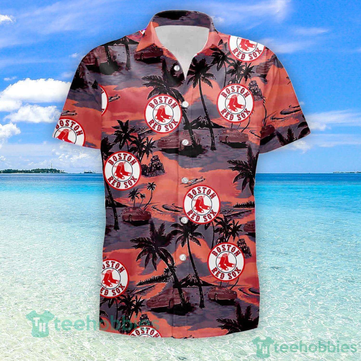 Boston Red Sox Mlb Tommy Bahama Hawaii Summer Hawaiian Shirt And Short