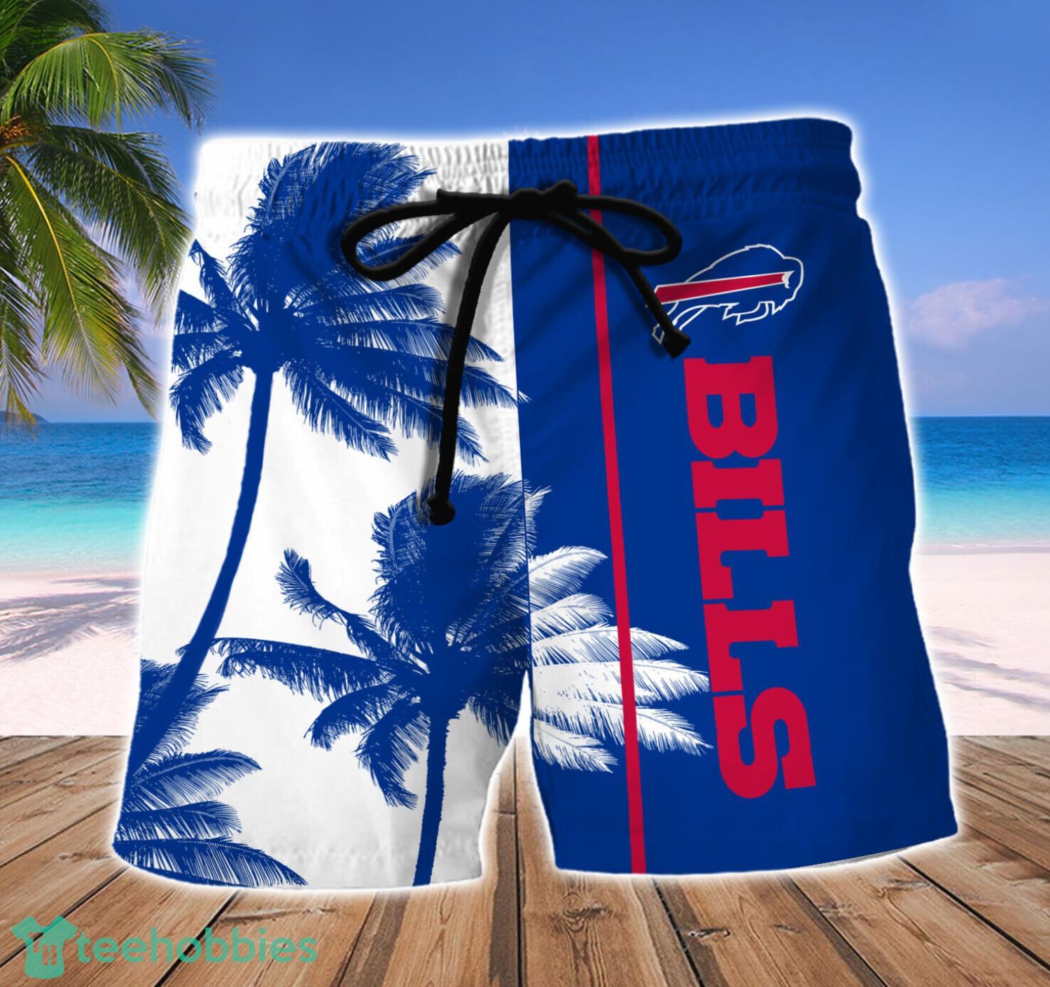 Buffalo Bills Paml Trees Combo Hawaiian Shirt And Beach Short Product Photo 2