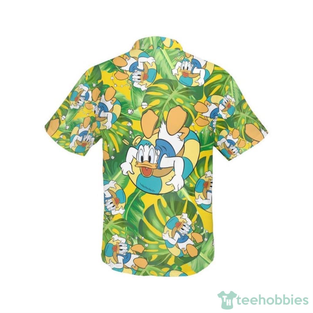 Chilling Donald Duck Disney Tropical Leaves Pattern Hawaiian Shirt For Men And Women image Chilling Donald Duck Disney Tropical Leaves Pattern Hawaiian Shirt For Men And Women Product Photo 2