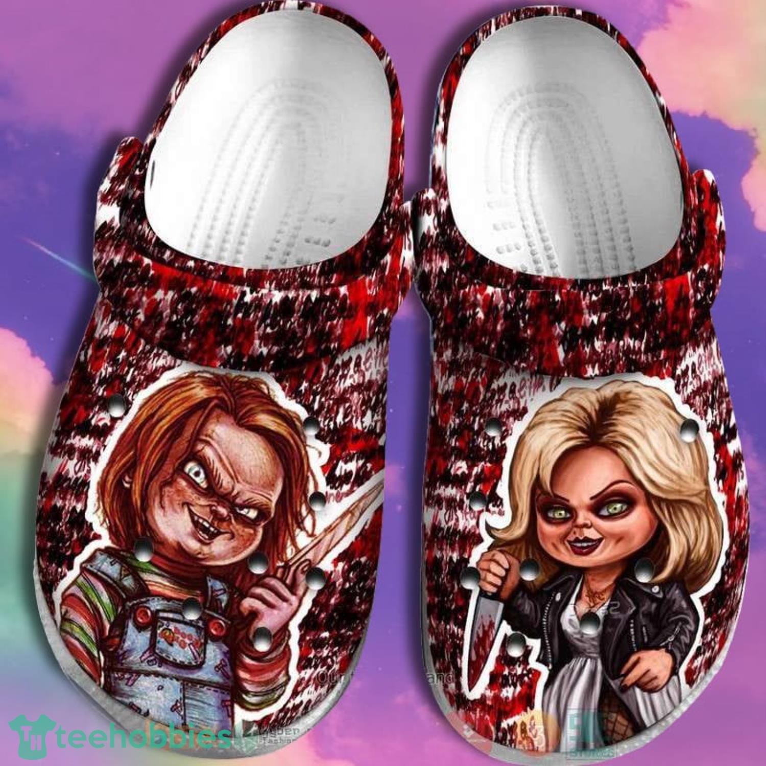 Chucky And Tiffany Halloween Clog Shoes Product Photo 1