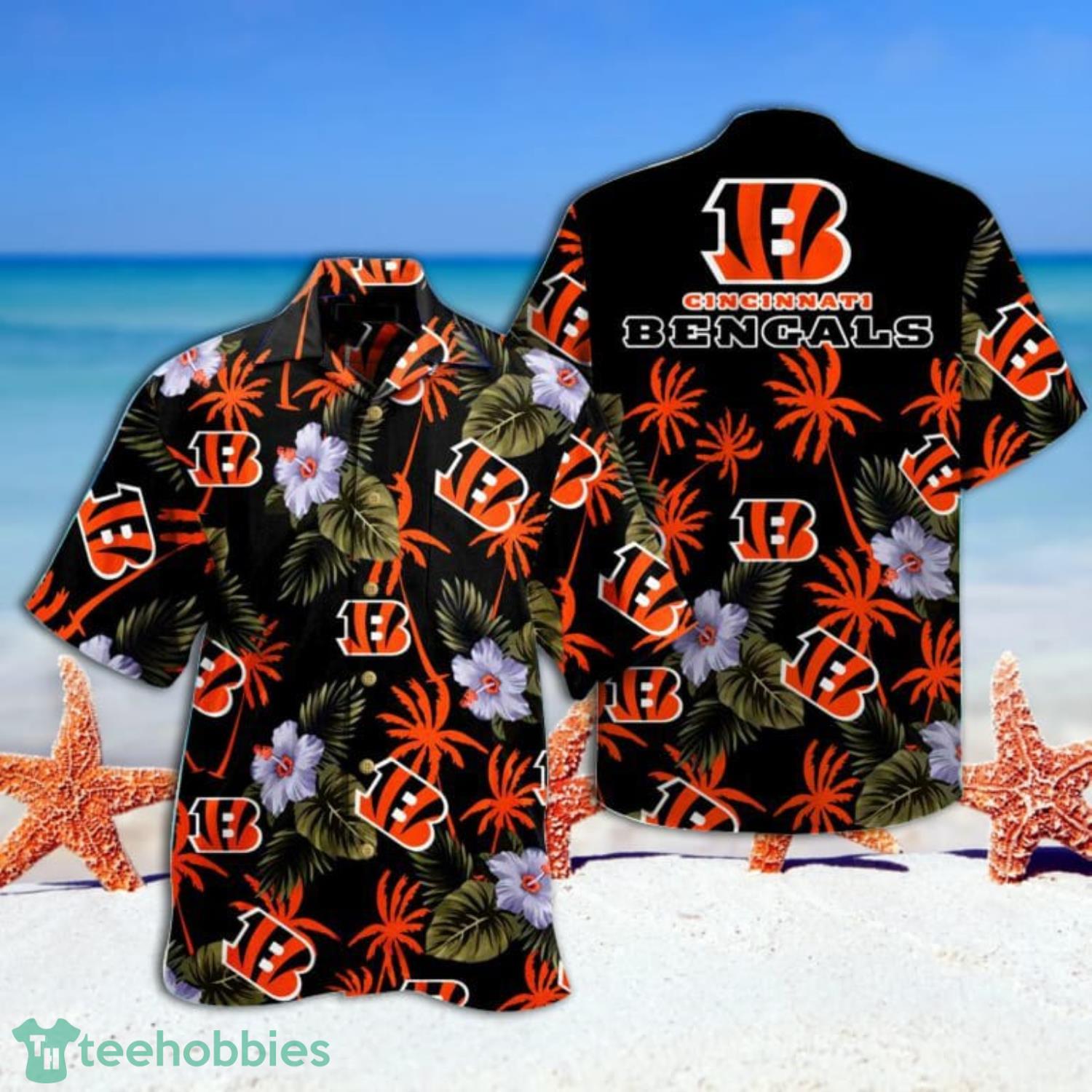 Cincinnati Bengals Summer Tropical Combo Hawaiian Shirt And Short Product Photo 1