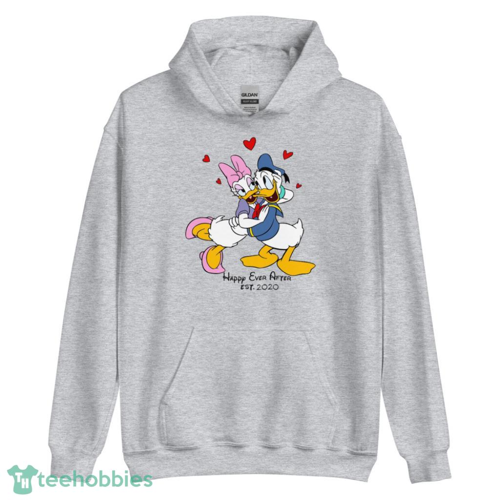Custom Disney Daisy Donald Valentines Day Couple Shirt - Unisex Heavy Blend Hooded Sweatshirt