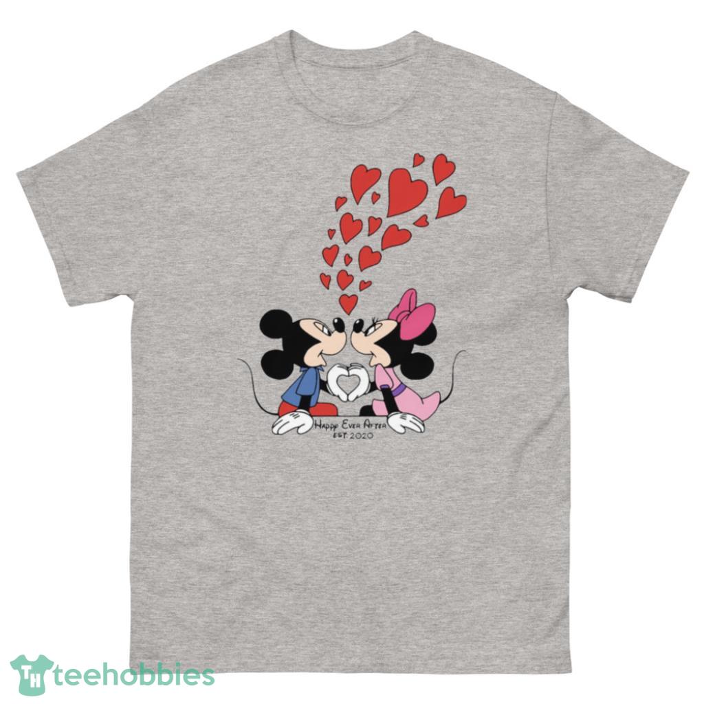 Custom Disney Mickey And Minnie Valentine's Day Couple Shirt - 500 Men’s Classic Tee Gildan