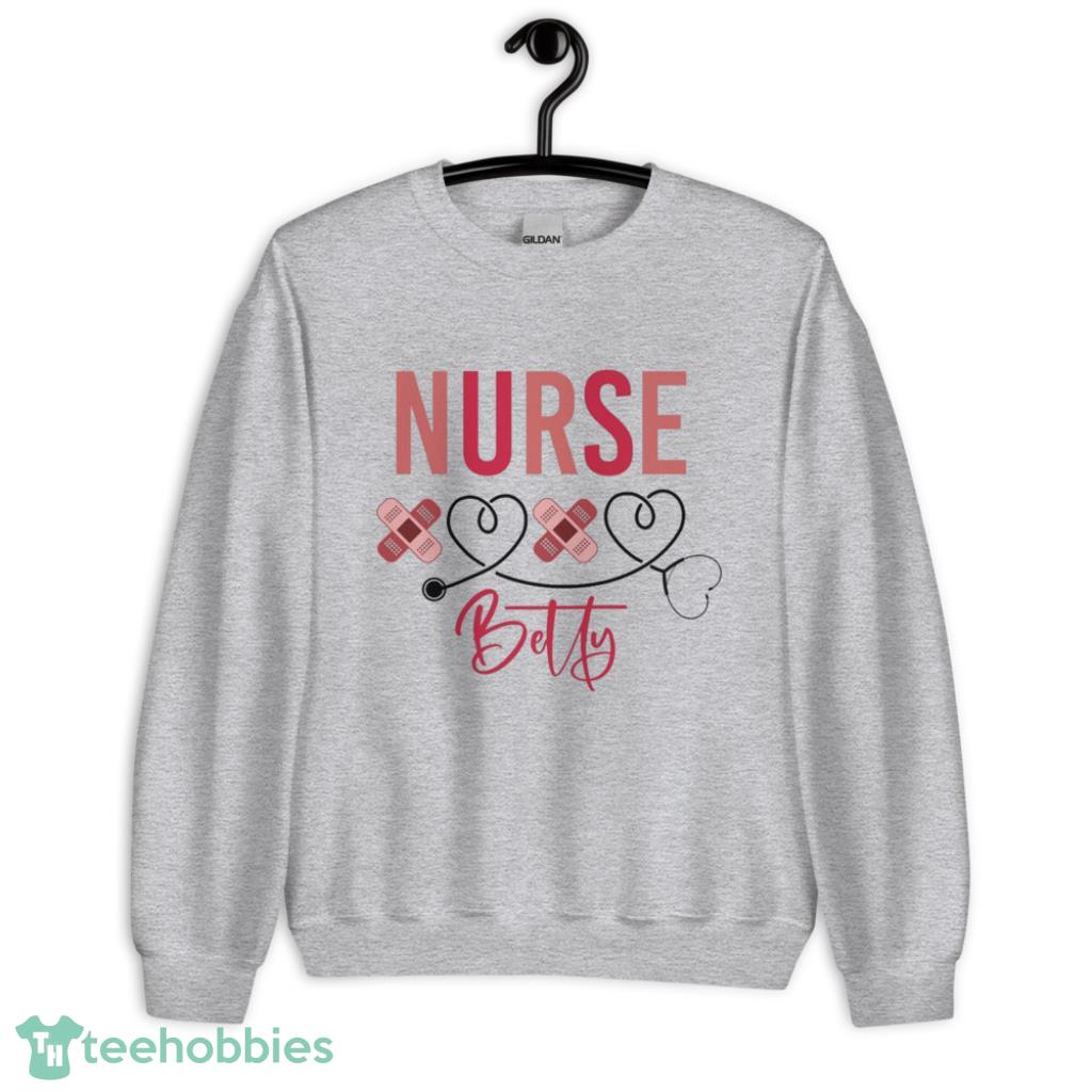 Custom Valentines Day XOXO Nurse Coupe Shirt - Unisex Heavy Blend Crewneck Sweatshirt