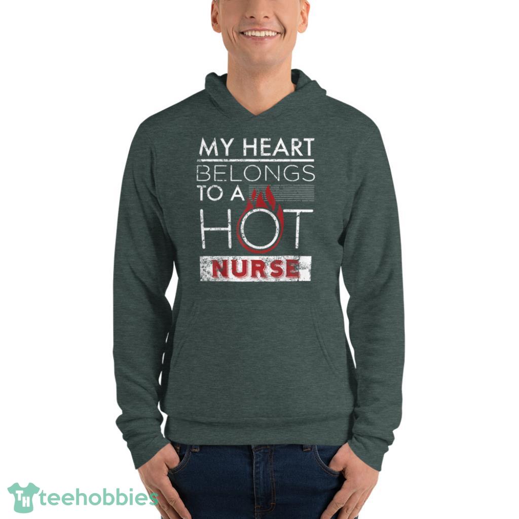 Day Nurse Shirt Valentines Day Present Shirt - Unisex Fleece Pullover Hoodie-1