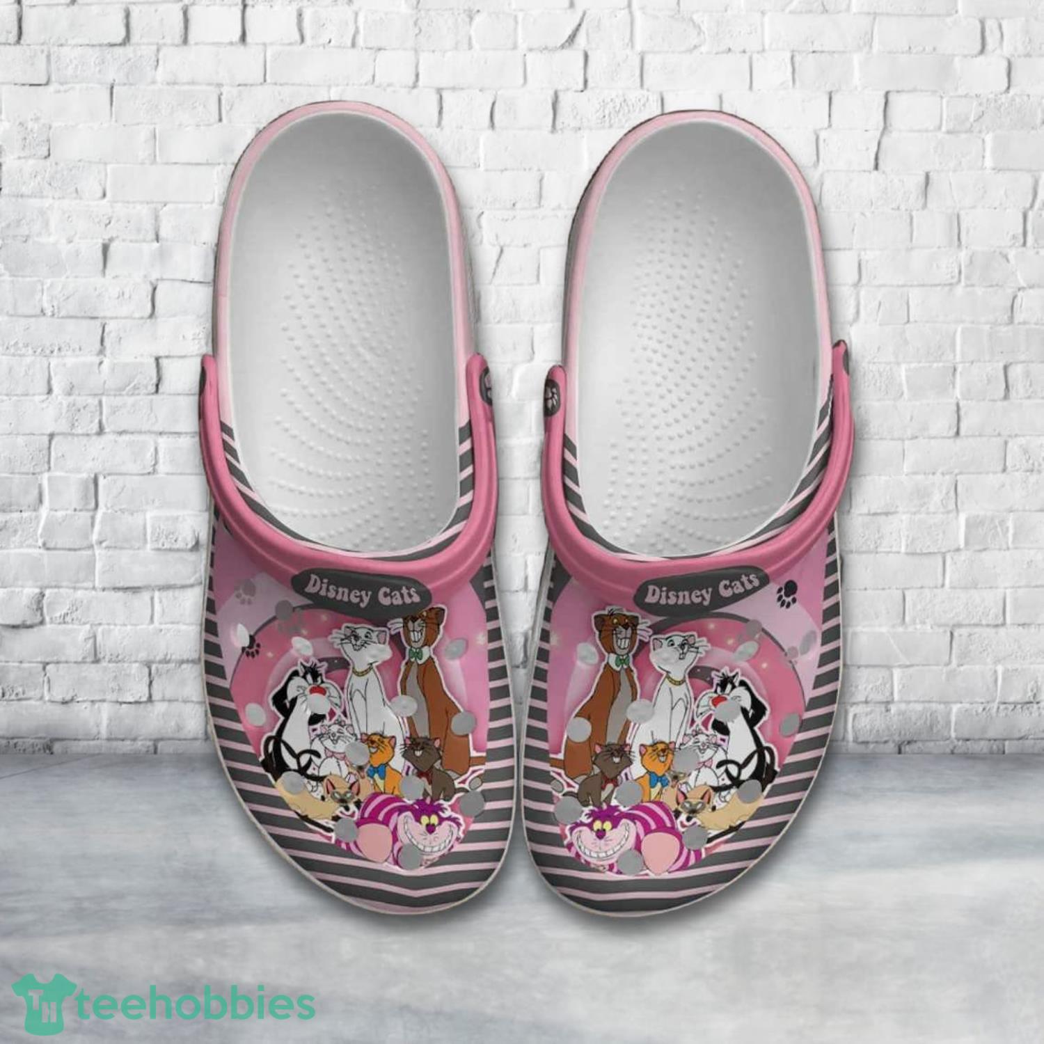 Disney Cats Pink Stripes Disney Clog Shoes Product Photo 1