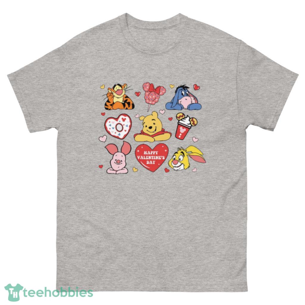 Disney Happy Valentine's Day Winnie The Pooh Friends Shirt - 500 Men’s Classic Tee Gildan