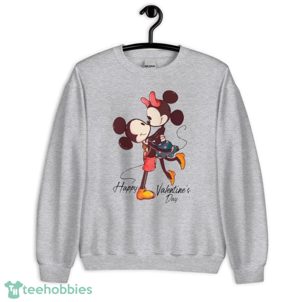 Disney Love Mickey And Minnie Valentine Days Coupe Shirt - Unisex Heavy Blend Crewneck Sweatshirt