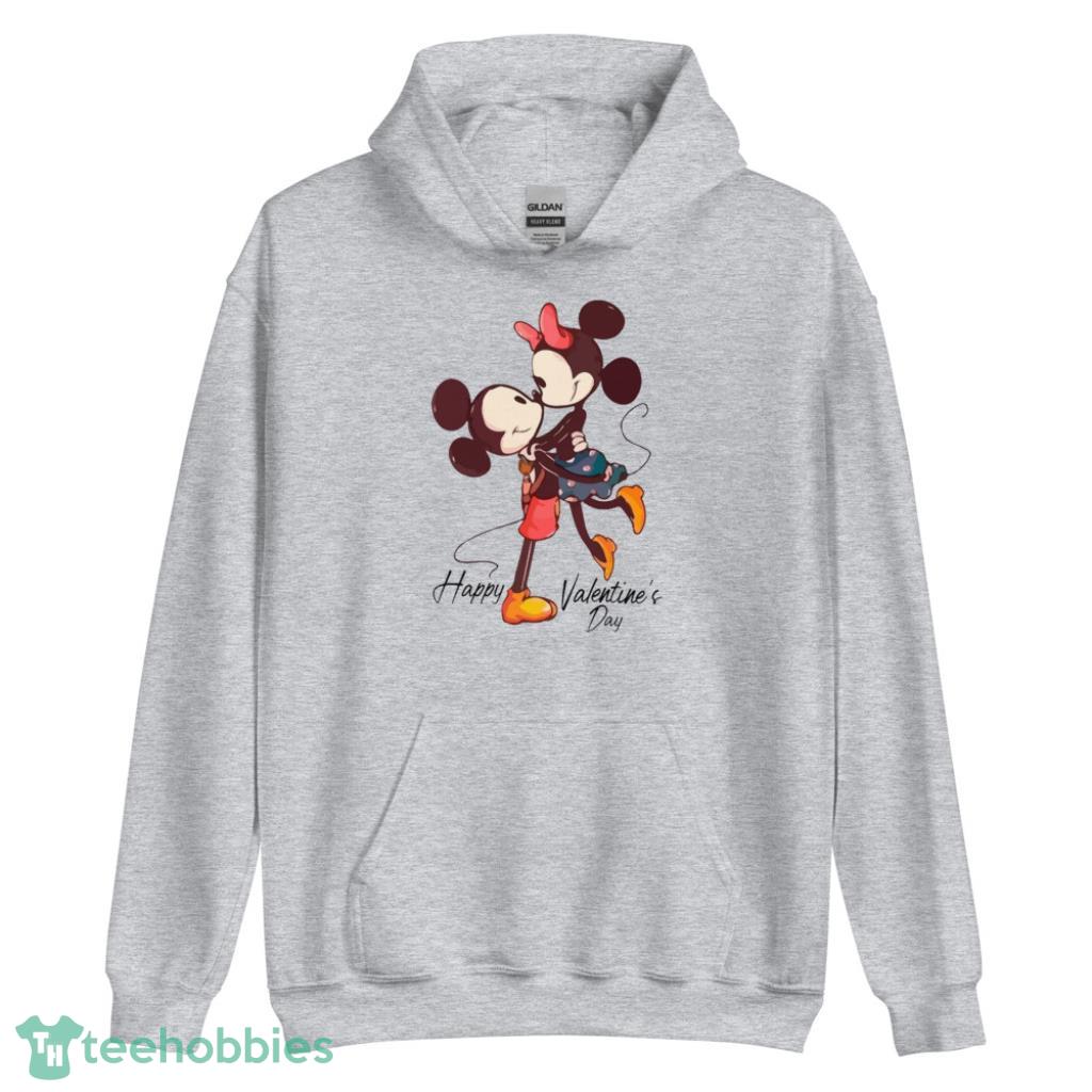 Disney Love Mickey And Minnie Valentine Days Coupe Shirt - Unisex Heavy Blend Hooded Sweatshirt