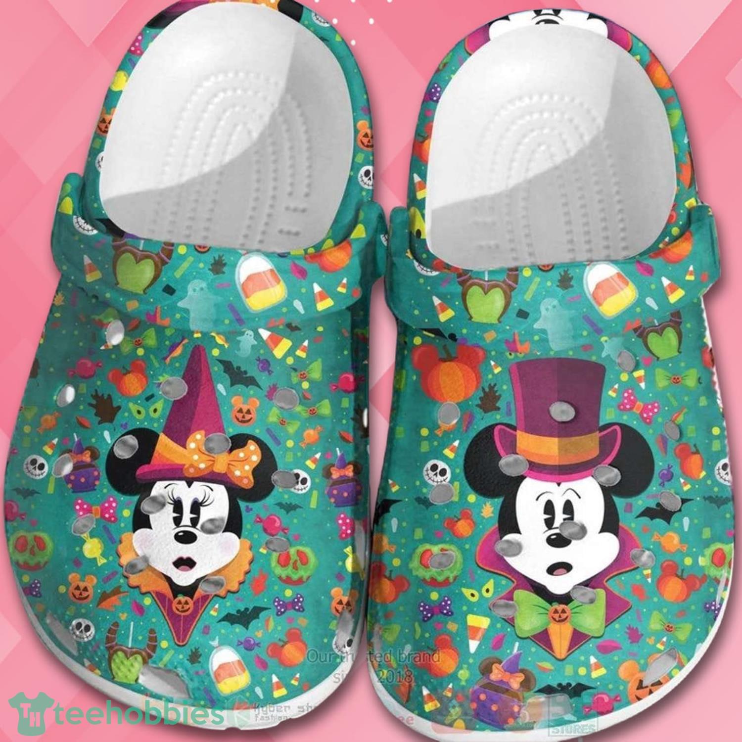 Disney Mickey Minnie Halloween Pattern Clog Shoes For Men Women Product Photo 1